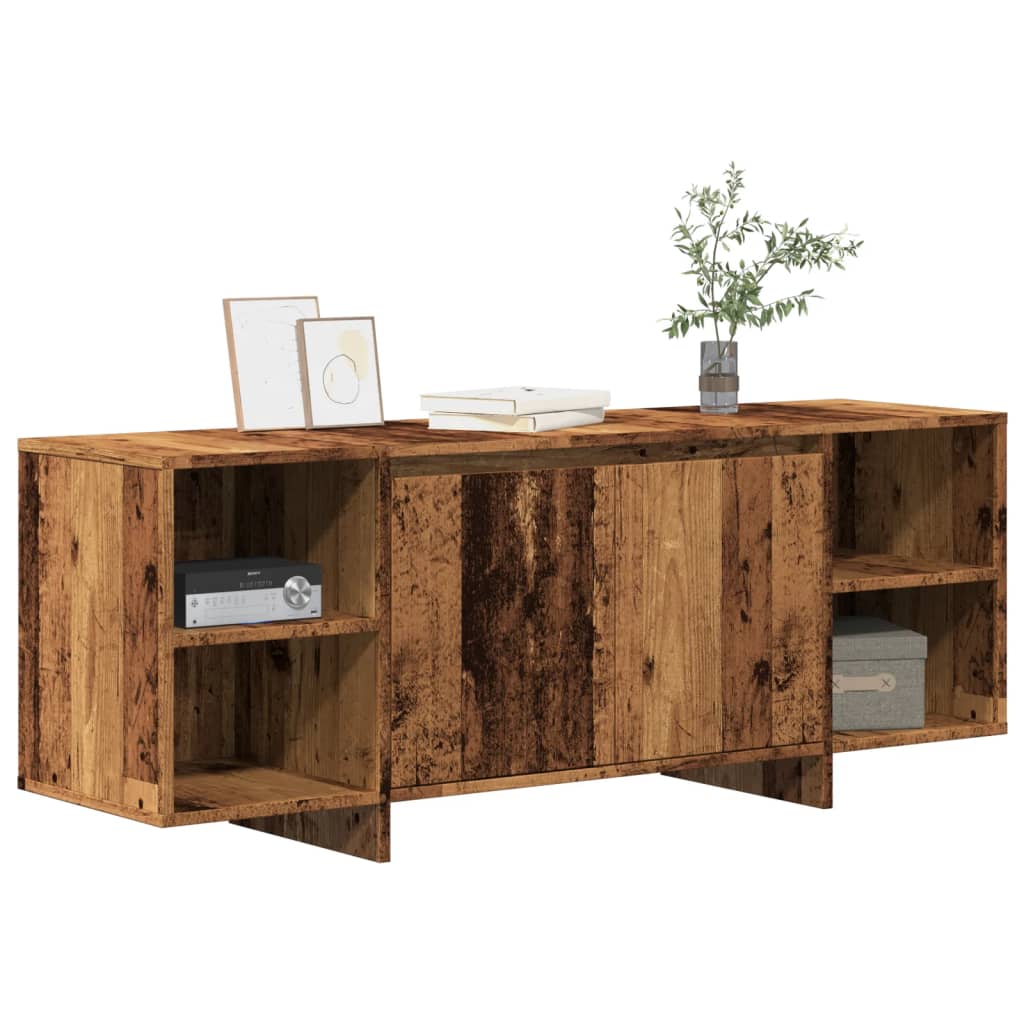 Mueble de TV Roma 4 compartimentos + 1 armario roble oscuro 50x130x35 cm