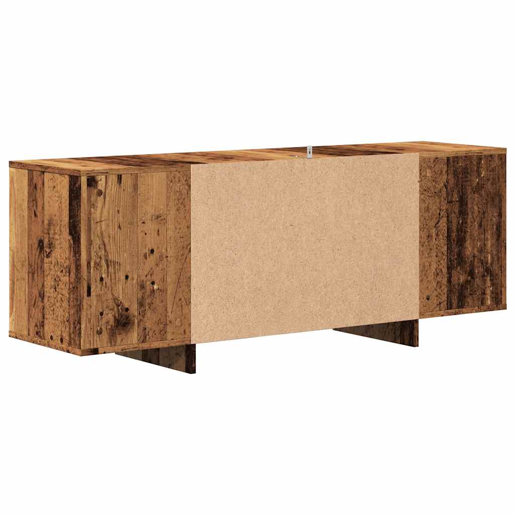 Mueble de TV Roma 4 compartimentos + 1 armario roble oscuro 50x130x35 cm posterior