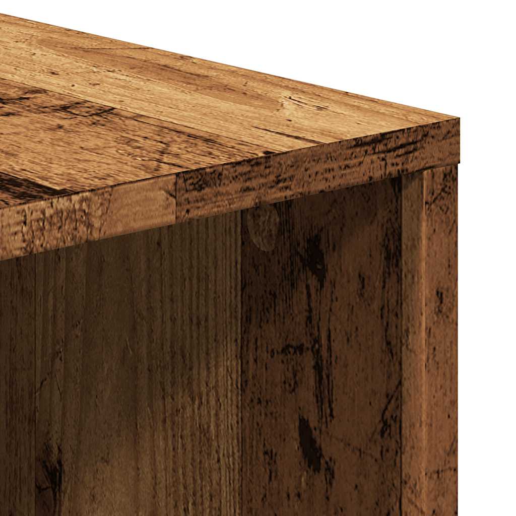 Mueble de TV Roma 4 compartimentos + 1 armario roble oscuro 50x130x35 cm detalle