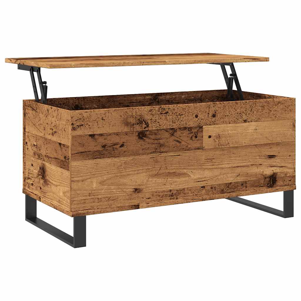 Mesa de centro elevable Centre con almacenamiento madera 45x90x44,5 cm tapa extensible