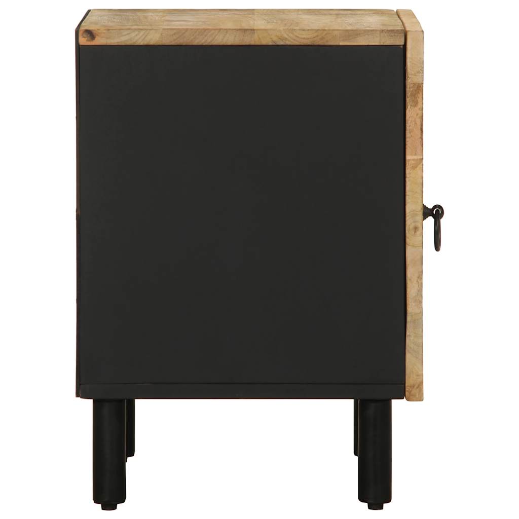 Mesita de nocche Egipto con puerta natural/negro 46x40x33,5 cm perfil