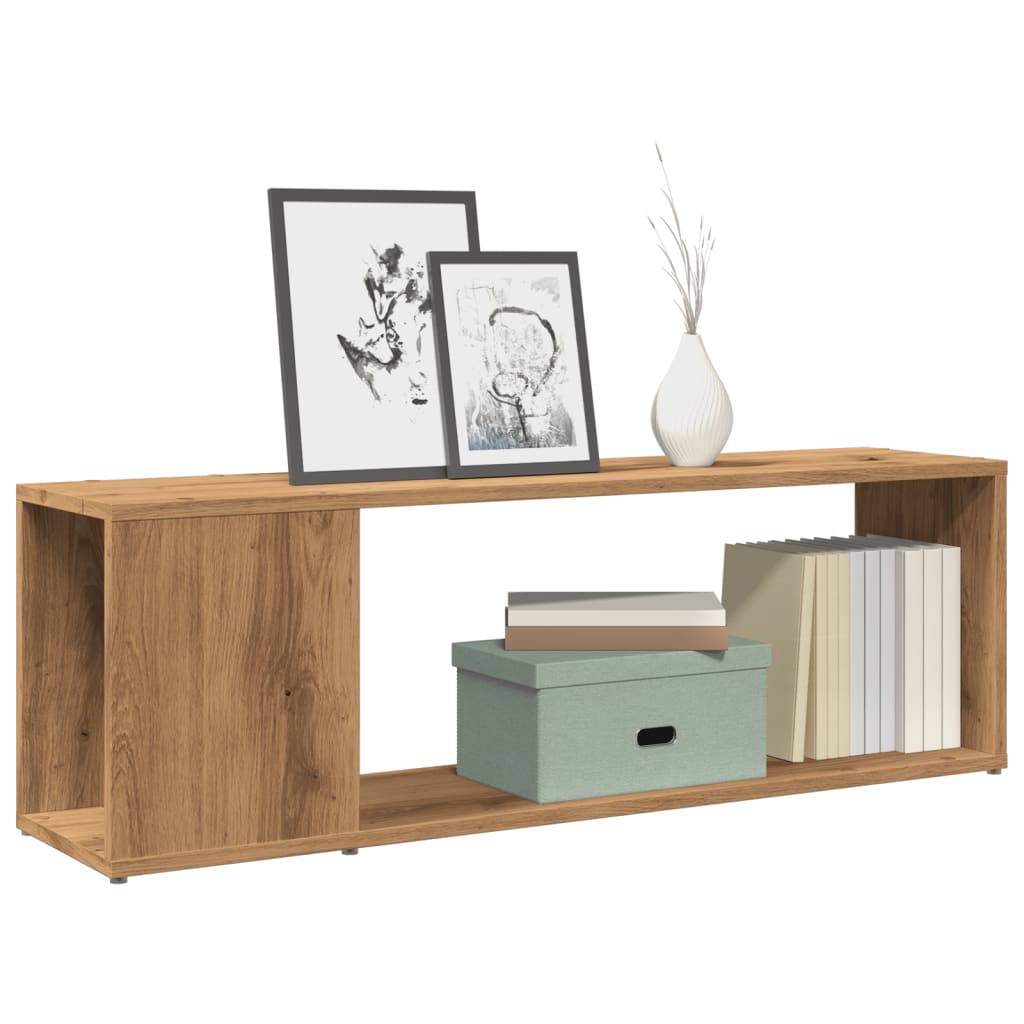 Mueble de TV Panoramic compartimento abierto roble 32x100x24 cm animada