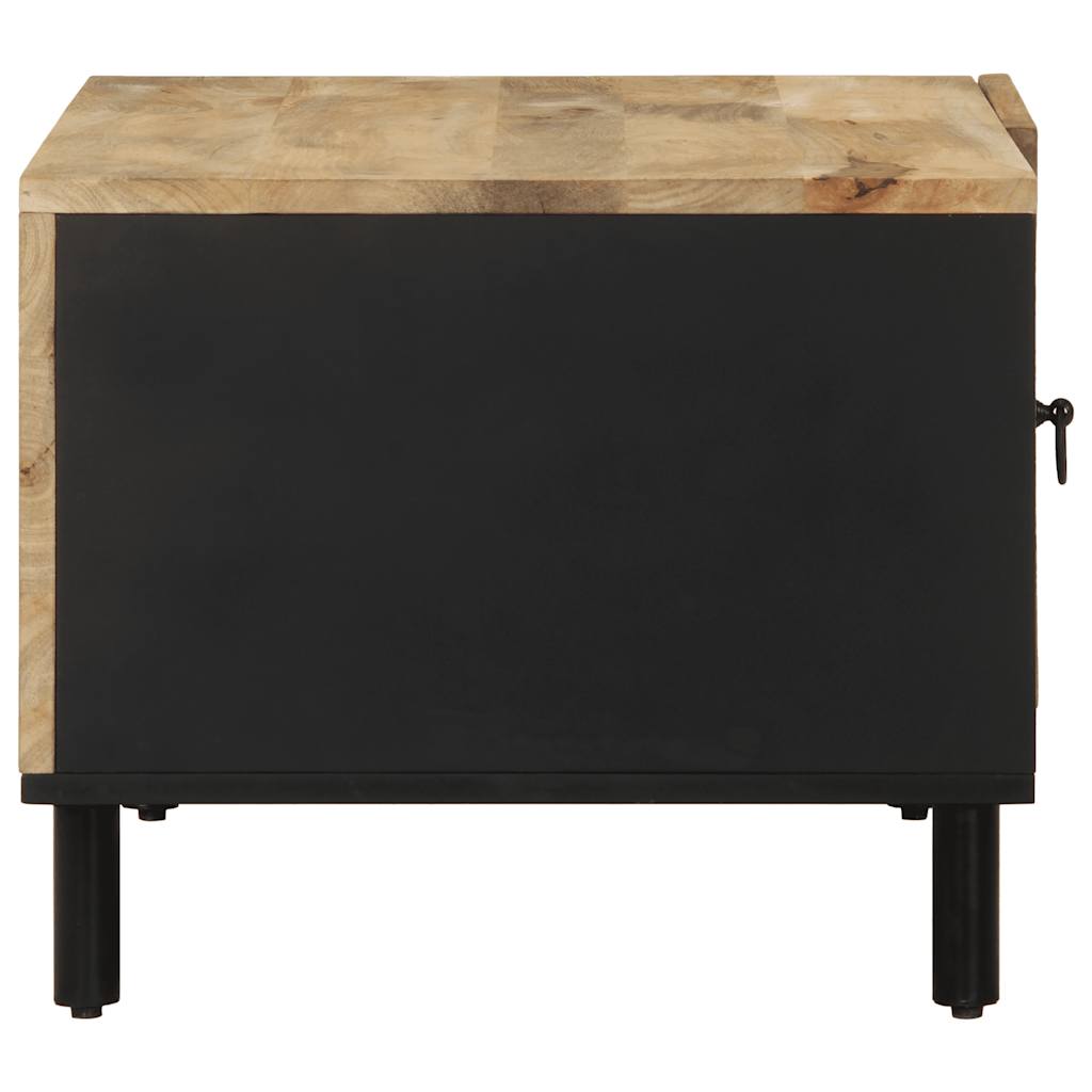 Mesa de centro Tecas 1 compartimento + armario negro/natural 40x80x50 cm perfil