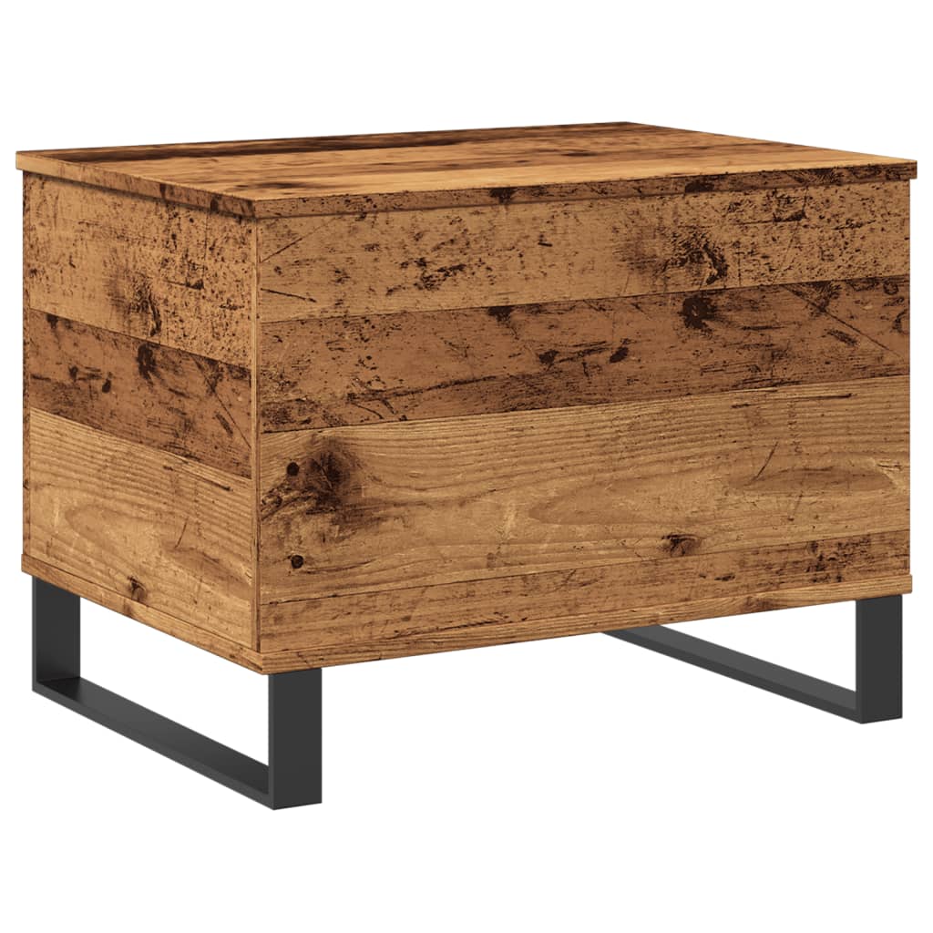 Mesa de centro elevable Cubbe con compartimento roble 45x60x44,5 cm fondo blanco