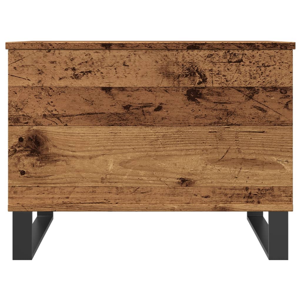 Mesa de centro elevable Cubbe con compartimento roble 45x60x44,5 cm frontal