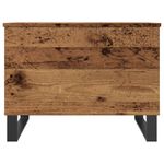 Mesa de centro elevable Cubbe con compartimento roble 45x60x44,5 cm frontal