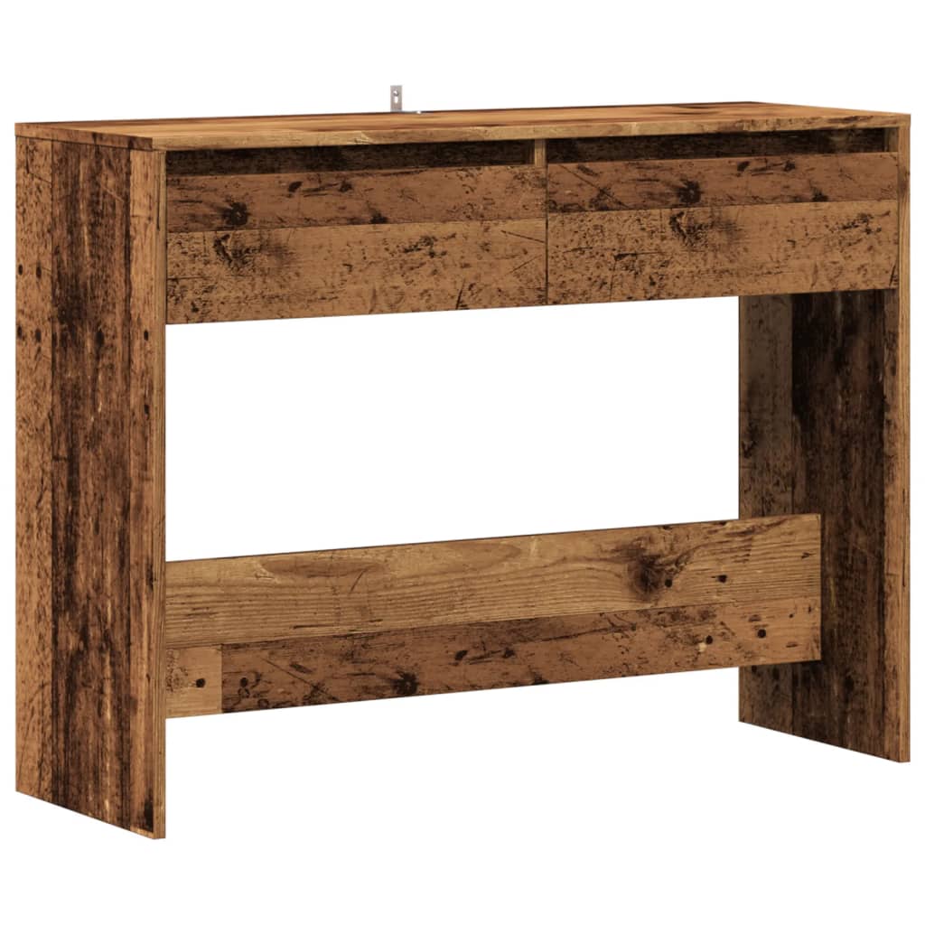 Mesa consola Peach 2 cajones madera 76,5x700x35 cm lateral