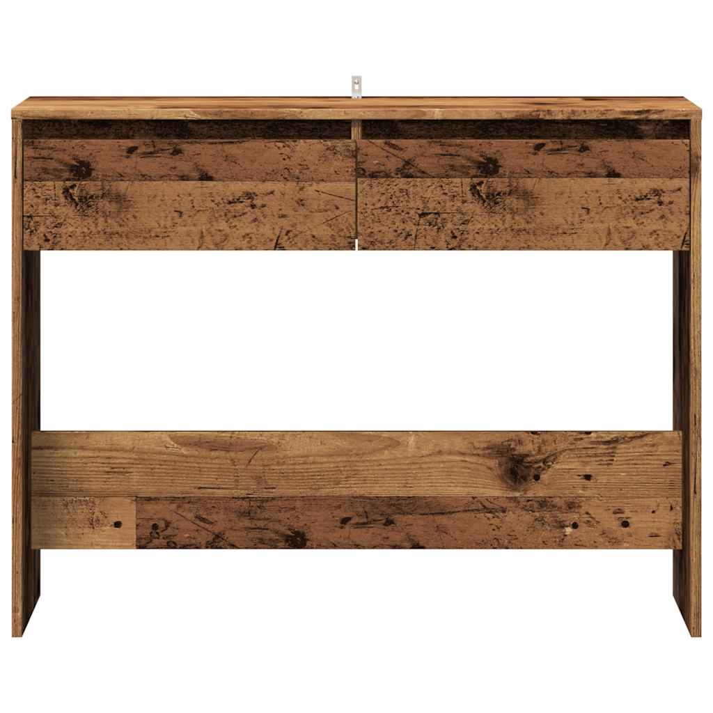 Mesa consola Peach 2 cajones madera 76,5x700x35 cm frontal