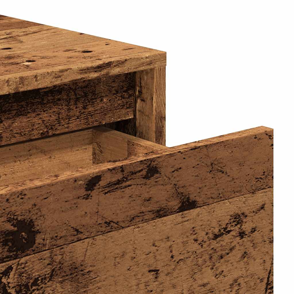 Mesa consola Peach 2 cajones madera 76,5x700x35 cm detalle