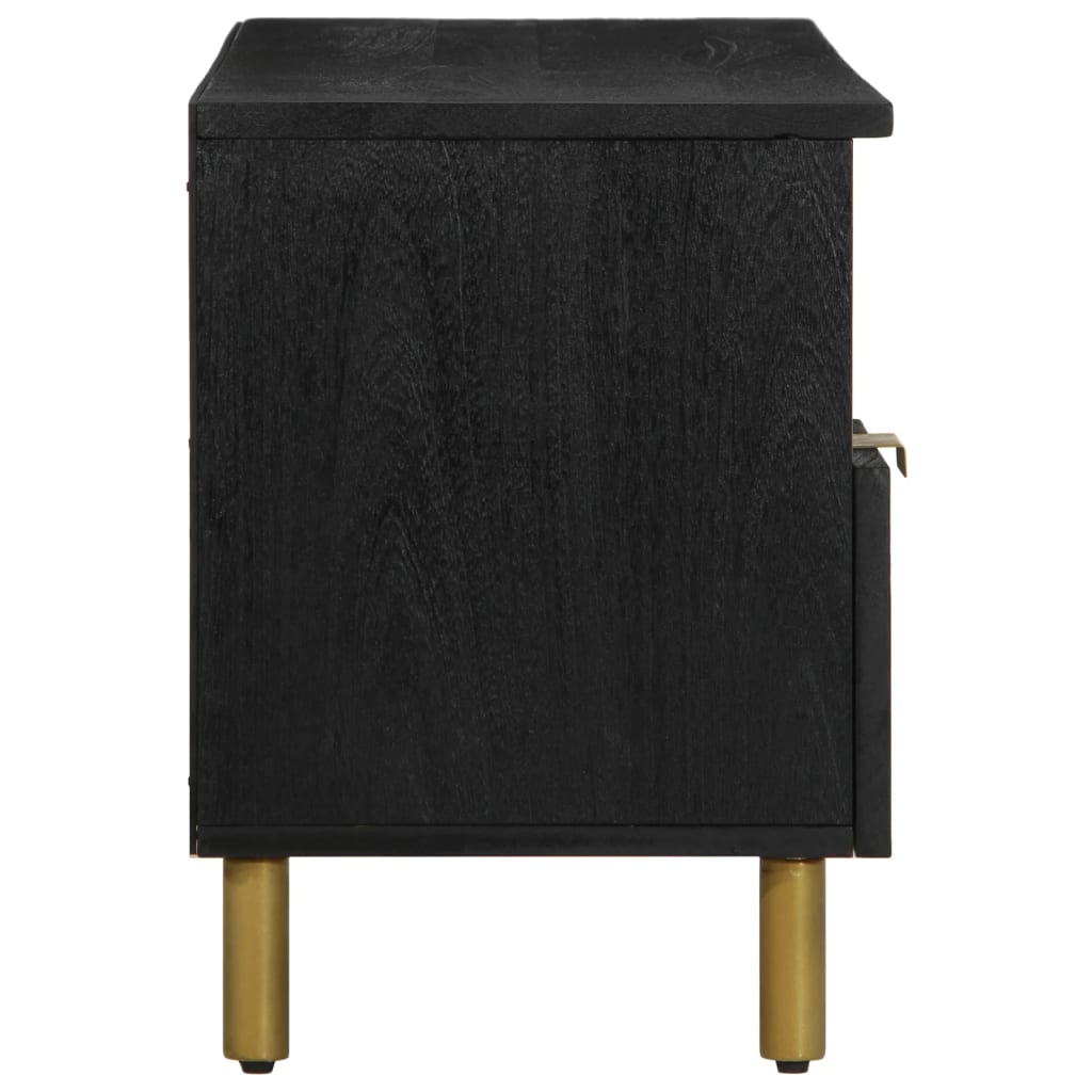Mueble de TV Dalia 2 cajones + 5 compartimentos negro 46x100x33 cm perfil