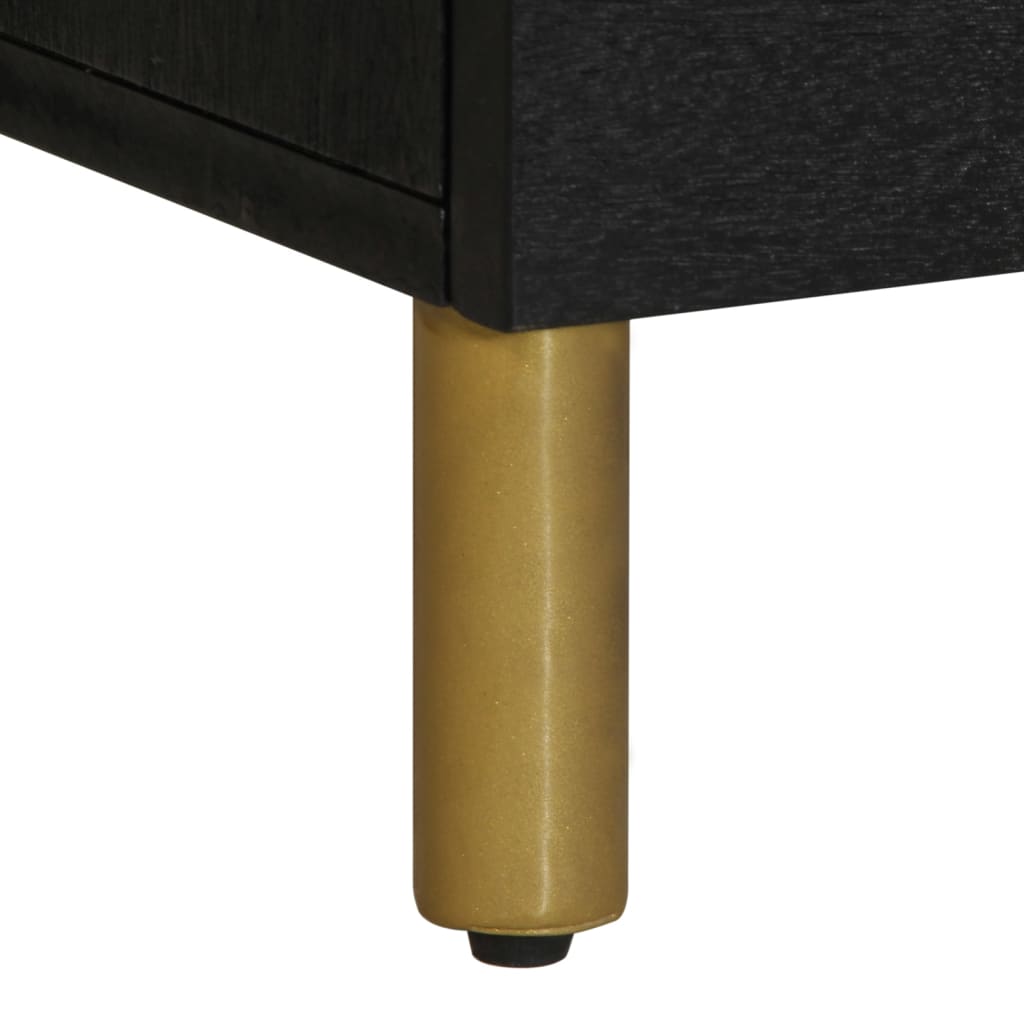 Mueble de TV Dalia 2 cajones + 5 compartimentos negro 46x100x33 cm pata