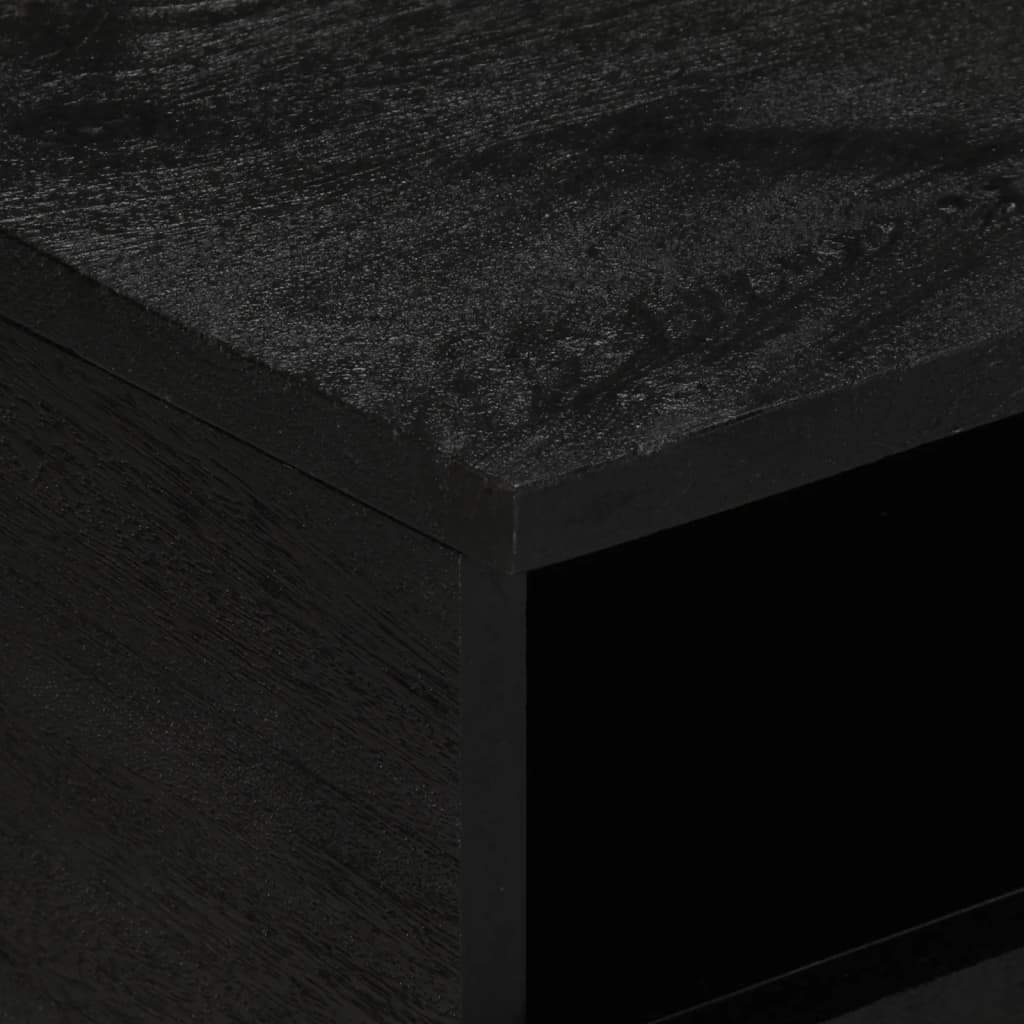 Mesa de centro Espino 2 cajones + 2 compartimentos negro 40x80x54 cm