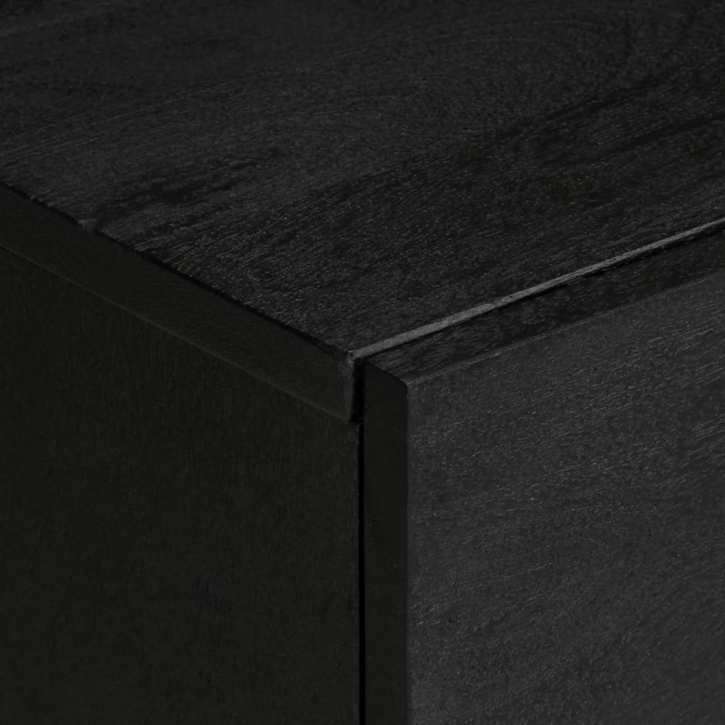 Mueble de TV Lirio 2 armarios + 2 compartimentos negro 46x105x33 cm detalle