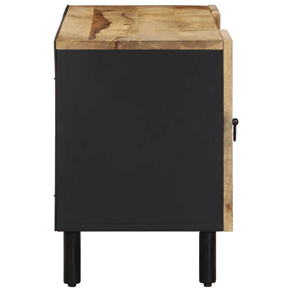 Mueble de TV Vela 2 puertas + 2 compartimentos negro/natural 46x105x33,5 cm perfil