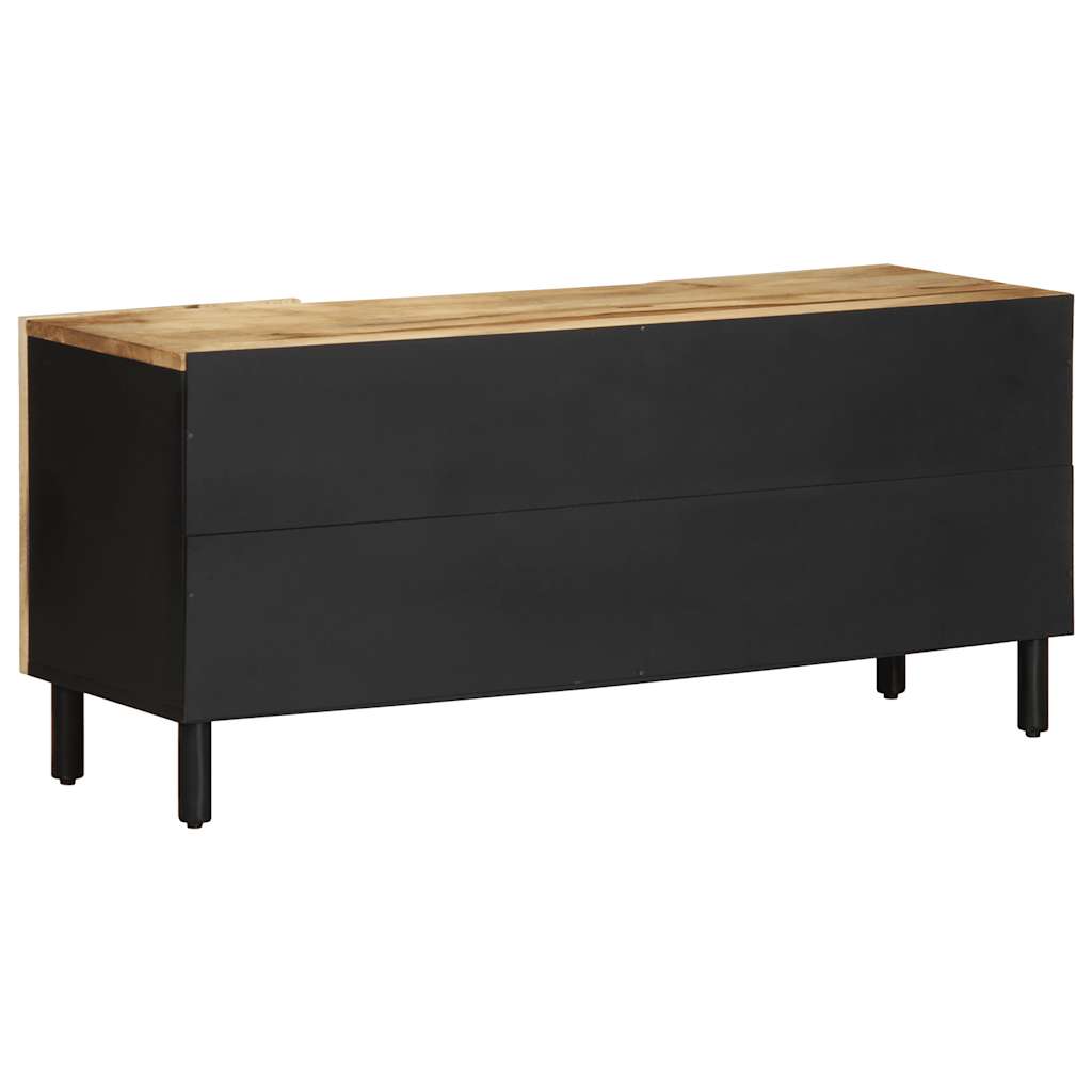 Mueble de TV Vela 2 puertas + 2 compartimentos negro/natural 46x105x33,5 cm