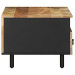 Mesa de centro Otomíe 2 cajones + 2 compartimentos negro/natural 40x80x54 cm perfil