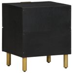Pack de 2 mesitas de noche Paris 2 cajones negro 46x40x33 cm posterior