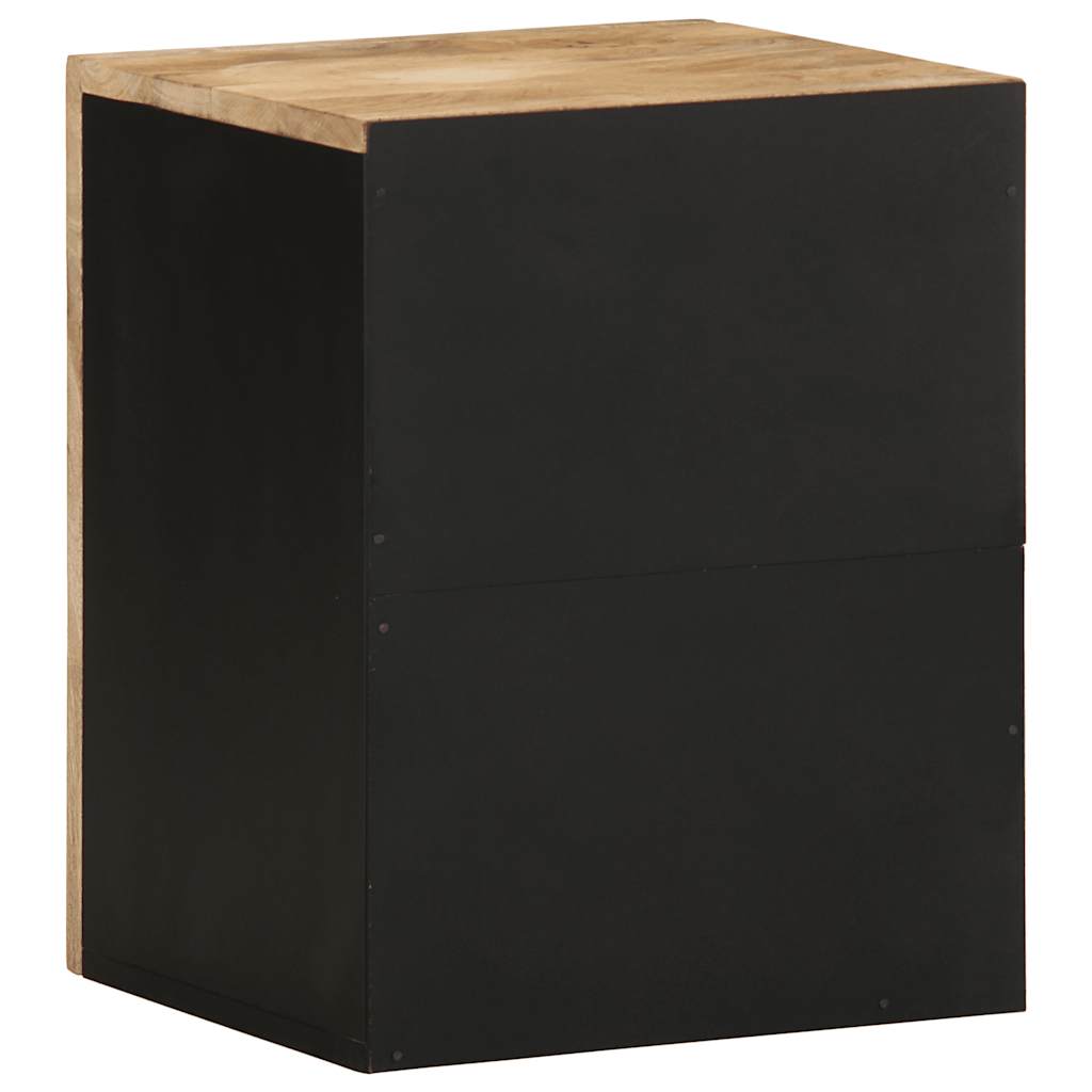 Armario de pared Delta con puerta negro/natural 48x38x33,5 cm posterior