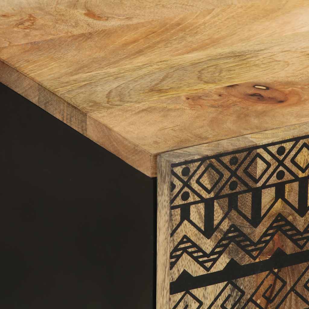 Armario de pared Delta con puerta negro/natural 48x38x33,5 cm detalle