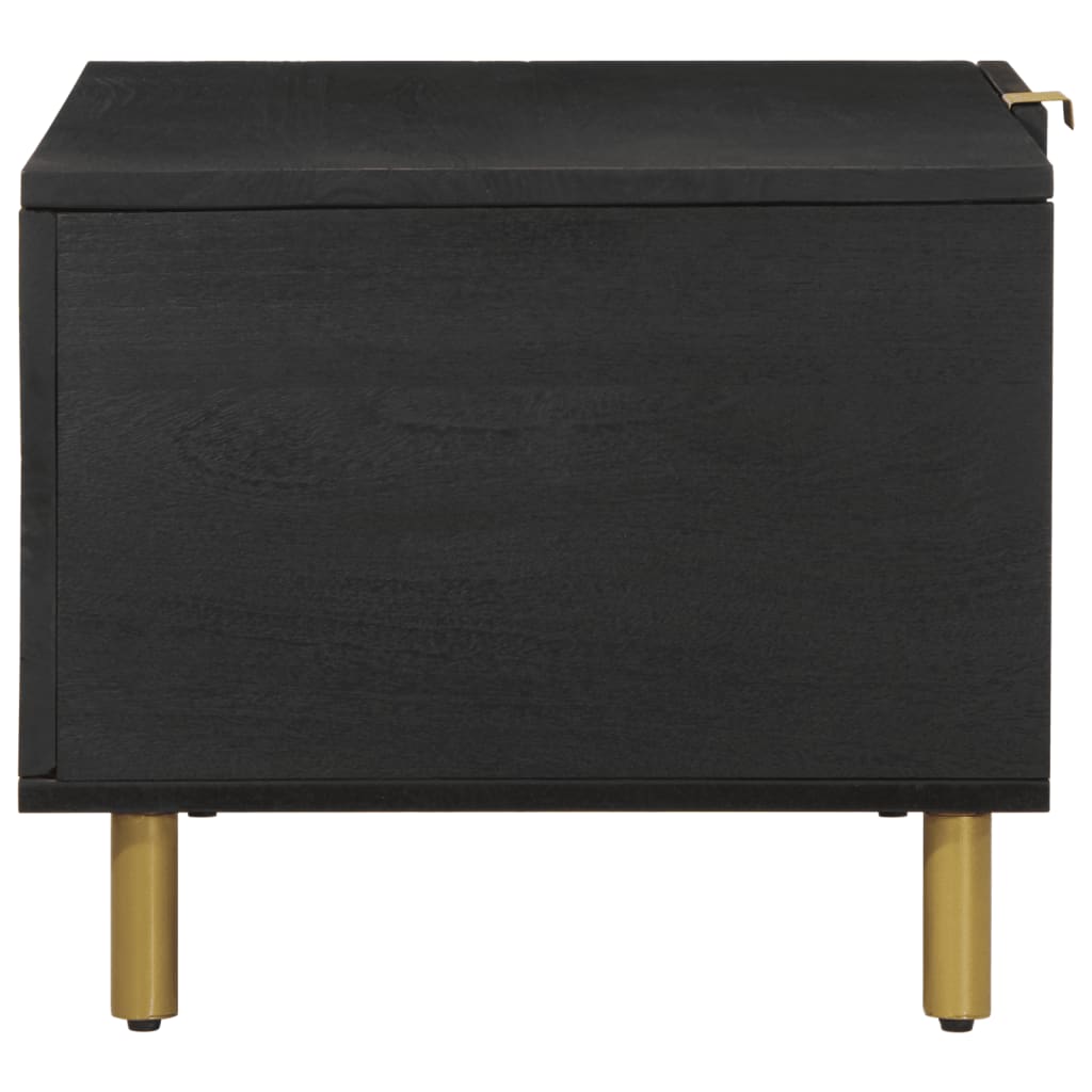 Mesa de centro Puma 1 puerta + compartimento negro 40x80x50 cm perfil