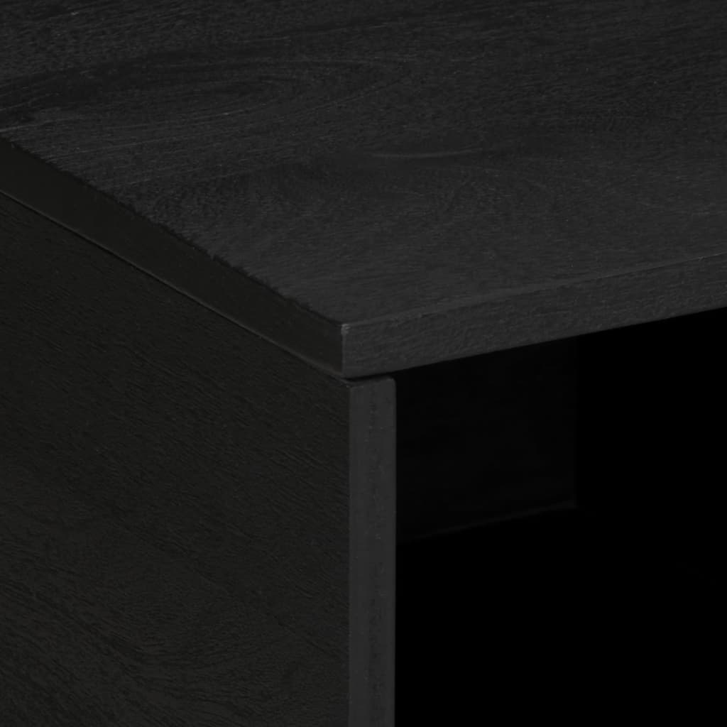 Mesa de centro Puma 1 puerta + compartimento negro 40x80x50 cm detalle
