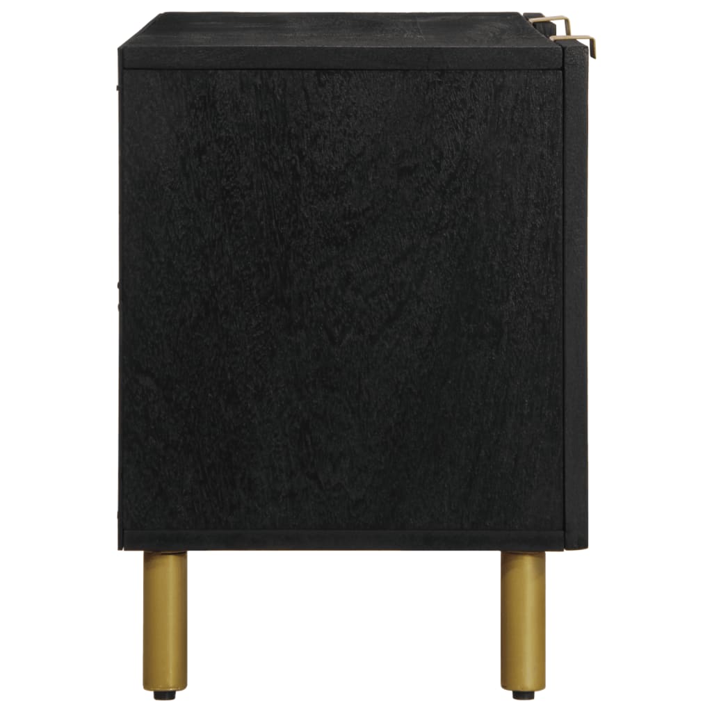 Mueble de TV Florencia 1 compartimento + 2 armarios + 1 cajón negro 46x105x33 cm perfil