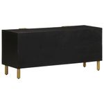 Mueble de TV Florencia 1 compartimento + 2 armarios + 1 cajón negro 46x105x33 cm posterior