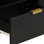 Mueble de TV Florencia 1 compartimento + 2 armarios + 1 cajón negro 46x105x33 cm interior