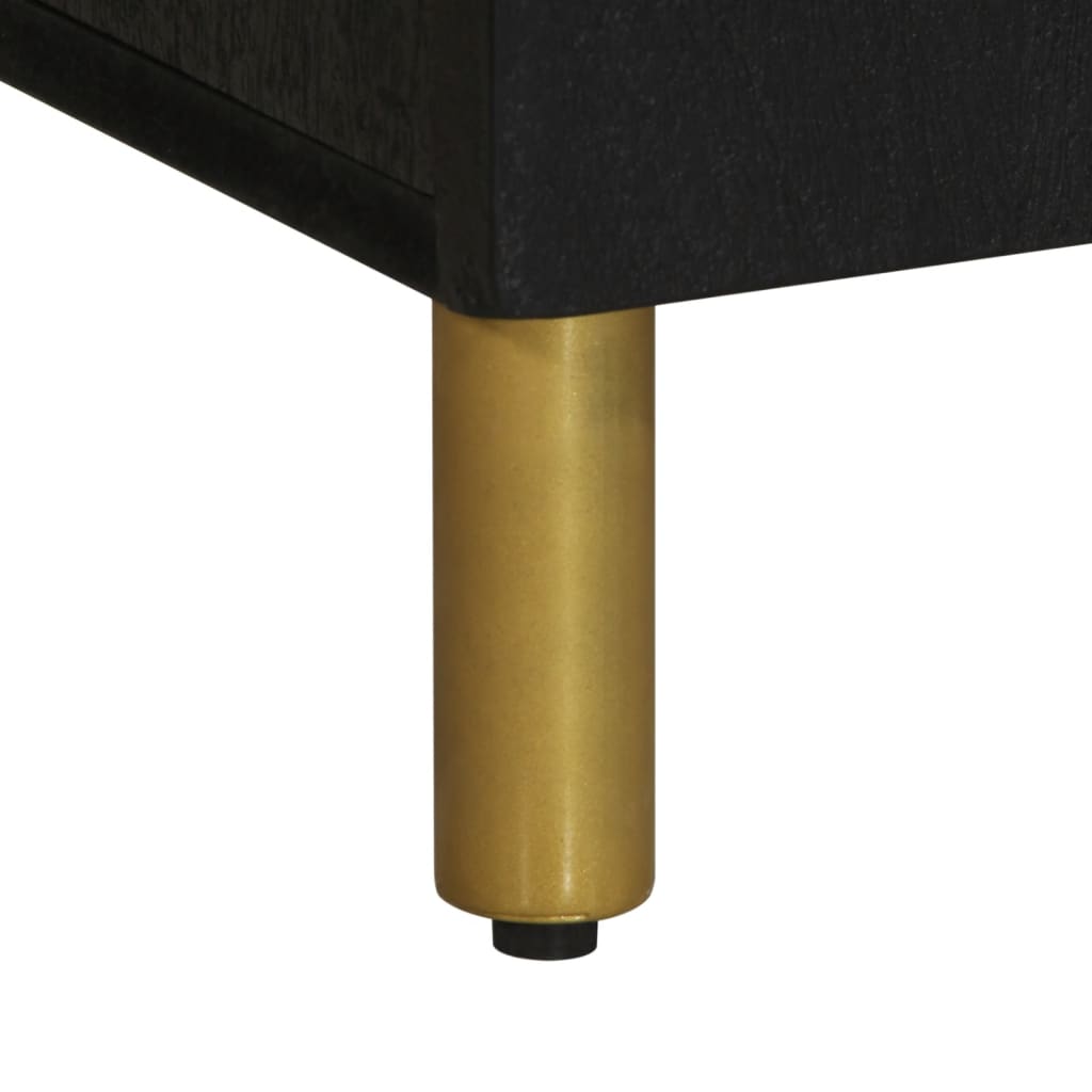 Mueble de TV Florencia 1 compartimento + 2 armarios + 1 cajón negro 46x105x33 cm patas