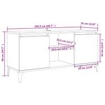 Mueble de TV Rif 2 puertas + 2 compartimentos roble claro 50x103,5x35 cm medidas