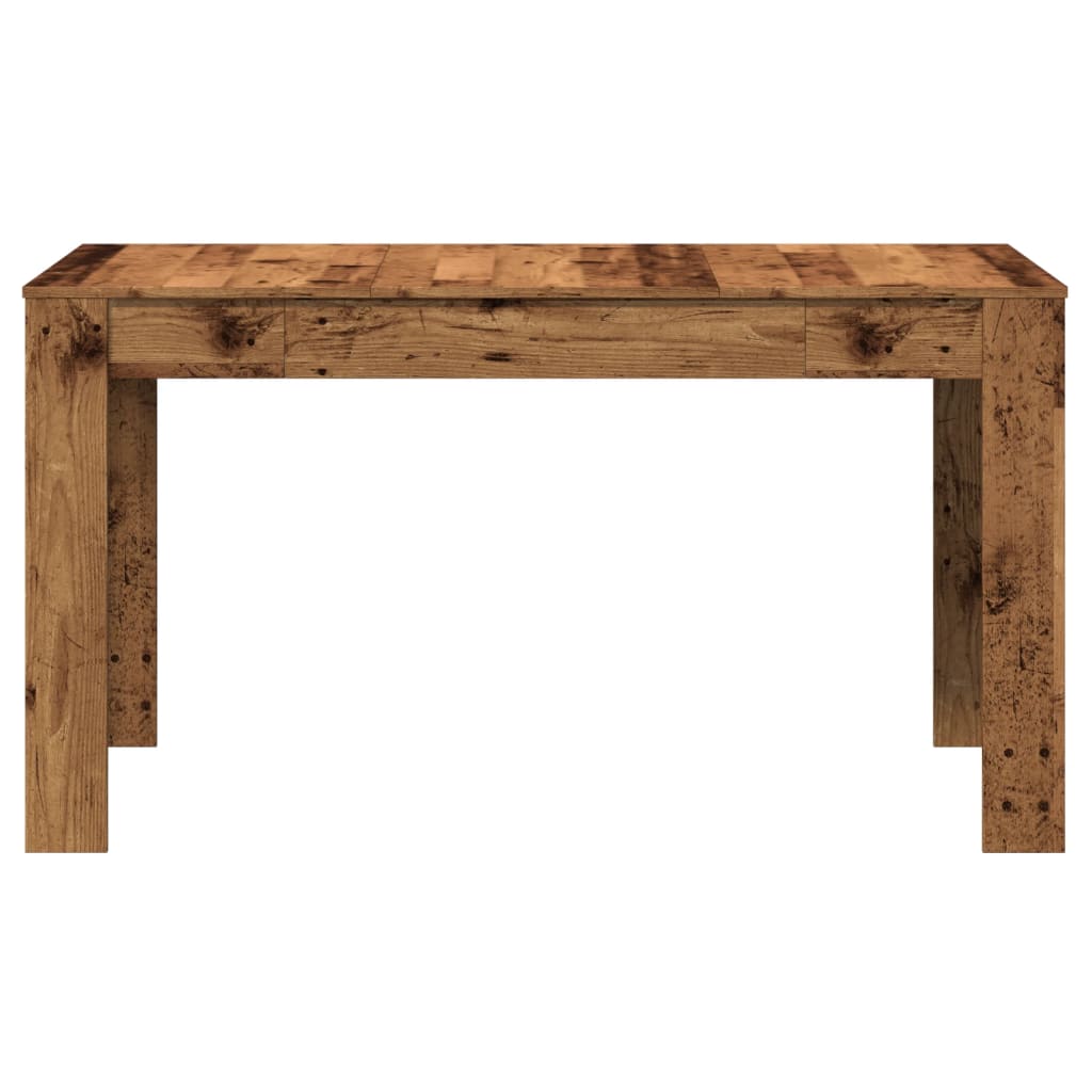 Mesa de comedor Trento diseño fijo roble oscuro 76x140x74,5 cm mesa frontal