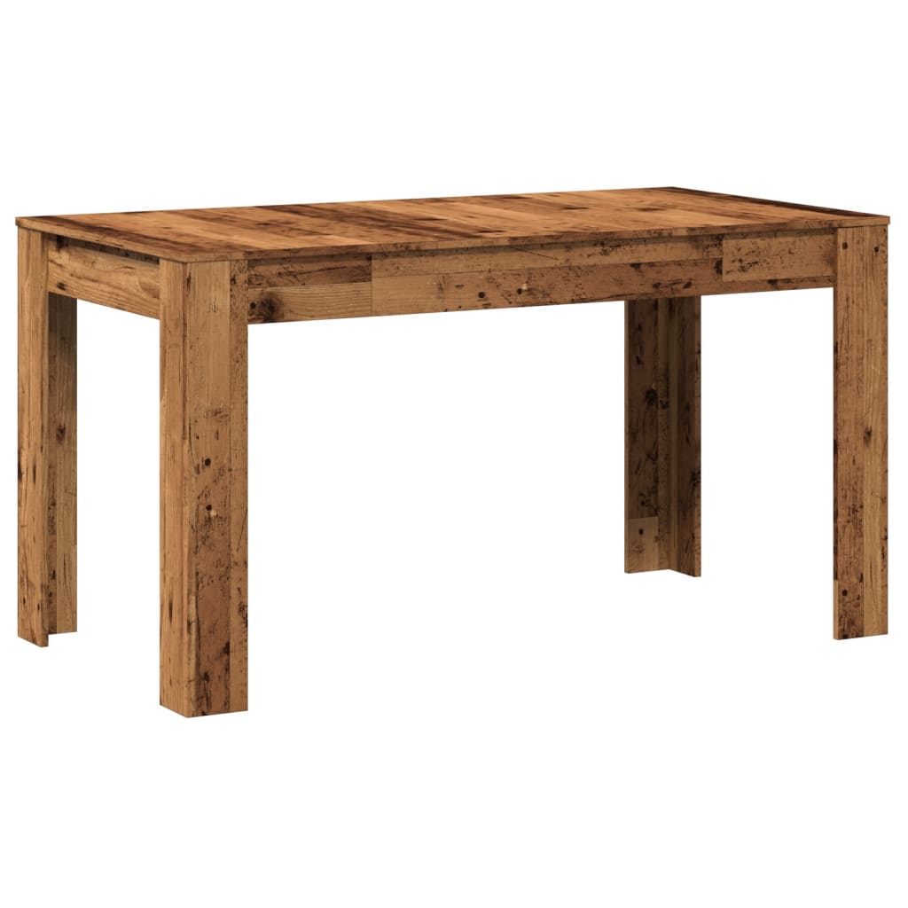 Mesa de comedor Trento diseño fijo roble oscuro 76x140x74,5 cm lateral