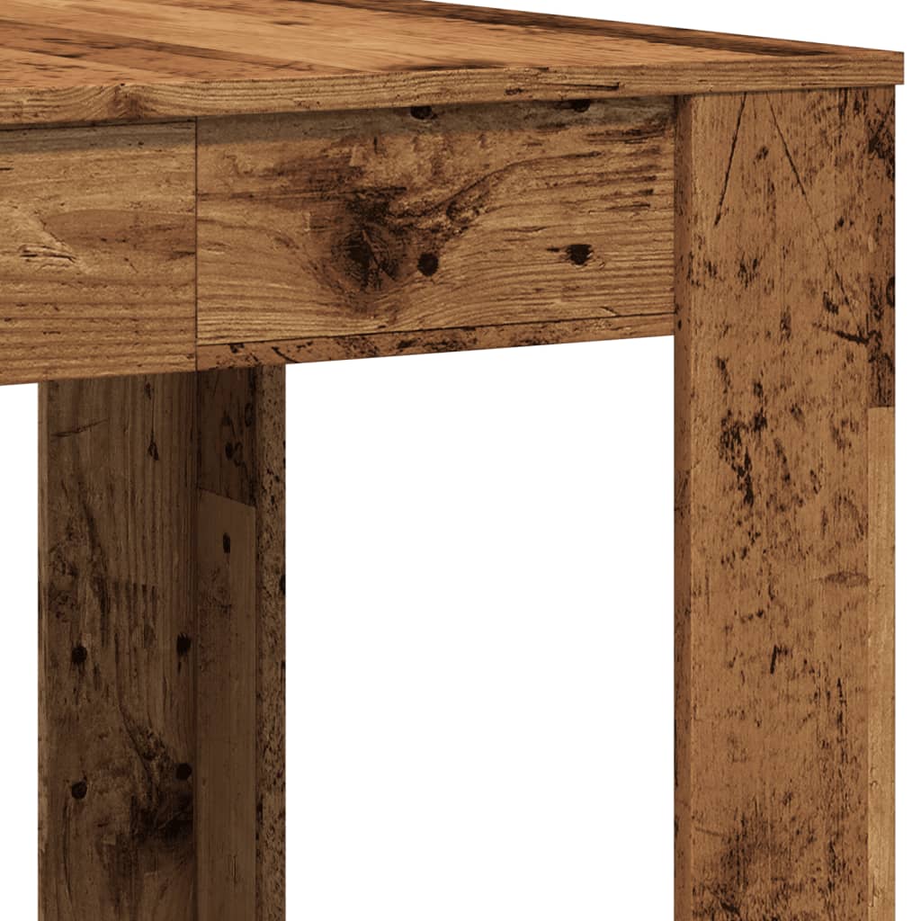 Mesa de comedor Trento diseño fijo roble oscuro 76x140x74,5 cm detalle