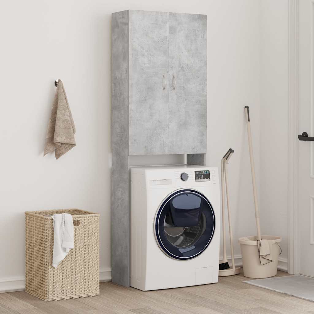 Armario para lavadora Pica 2 puertas gris 190x64x25,5 cm animada lavadora