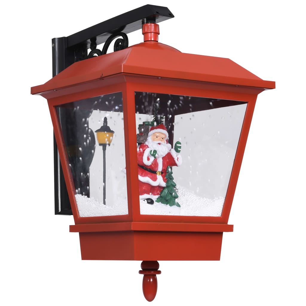 Lámpara de exterior Santa luz LED + decoración navideña rojo