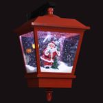 Lámpara de exterior Santa luz LED + decoración navideña rojo
