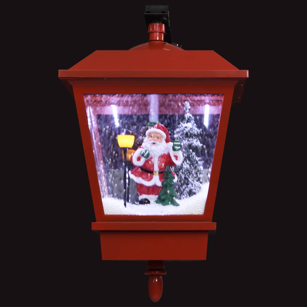 Lámpara de exterior Santa luz LED + decoración navideña rojo