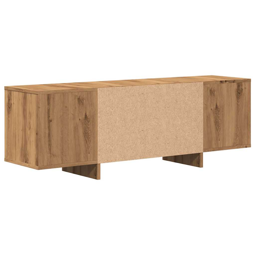 Mueble de TV Sima 3 armarios roble 40,5x120x30 cm posterior