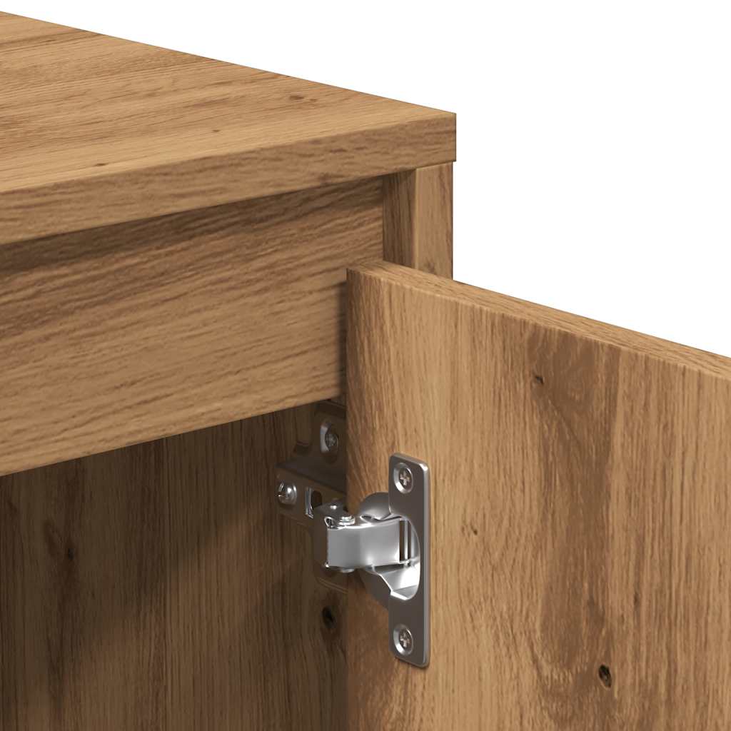 Mueble de TV Sima 3 armarios roble 40,5x120x30 cm detalle