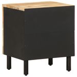 Pack de 2 mesitas Acolhuas 2 cajones negro/natural 46x40x33,5 cm psoterior