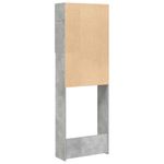 Armario para lavadora Nemo 2 puertas + 5 compartimentos gris 190x64x25,5 cm
