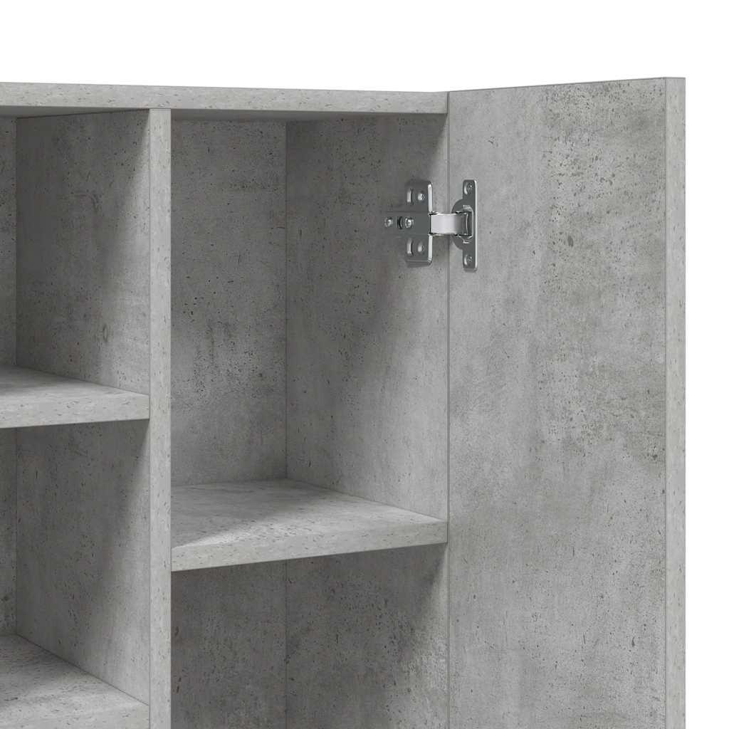 Armario para lavadora Nemo 2 puertas + 5 compartimentos gris 190x64x25,5 cm