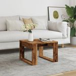 Mesa auxiliar Texas diseño fijo madera 35x50 cm animada hogar