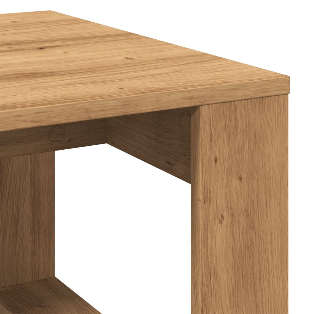 Mesa auxiliar Texas diseño fijo roble 35x50 cm
