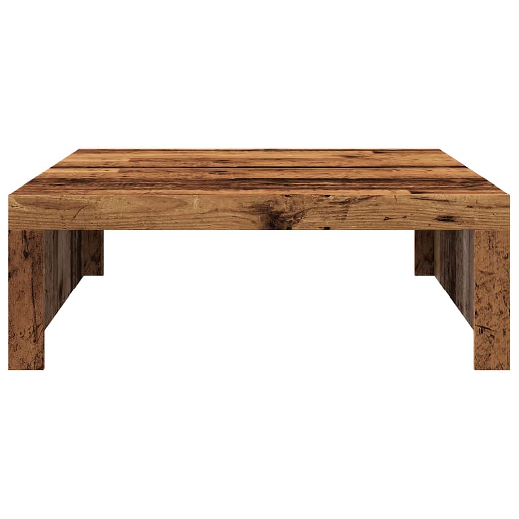 Mesa de centro Canela diseño madera fijo 35x100x100 cm frontal