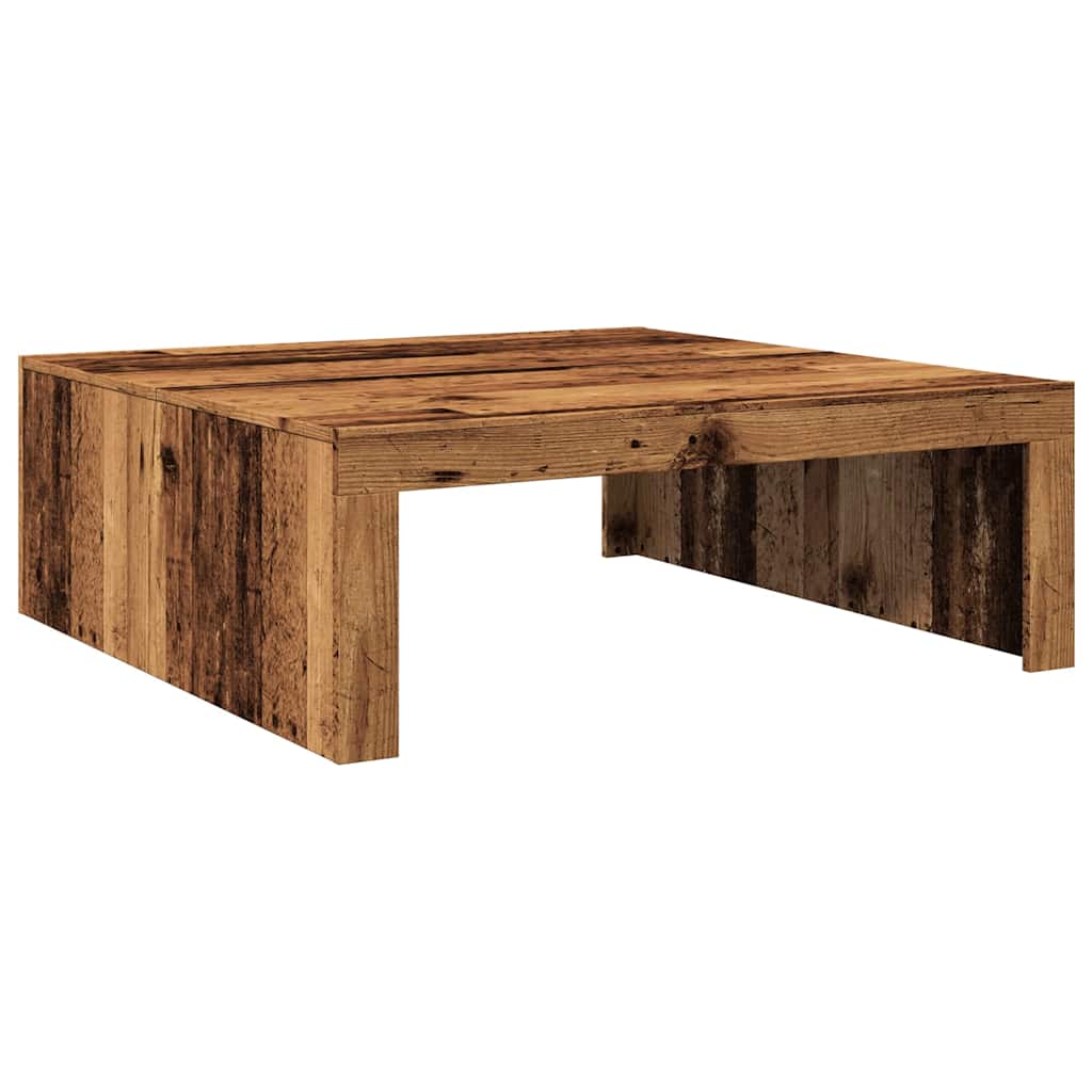 Mesa de centro Canela diseño madera fijo 35x100x100 cm lateral