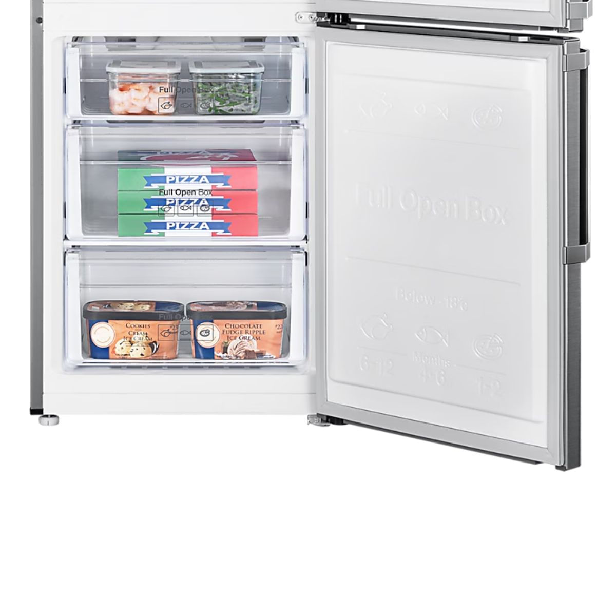 Frigorífico combi Samsung RB33J3315SA/EF No Frost 339L E plateado 185 cm interior congelador