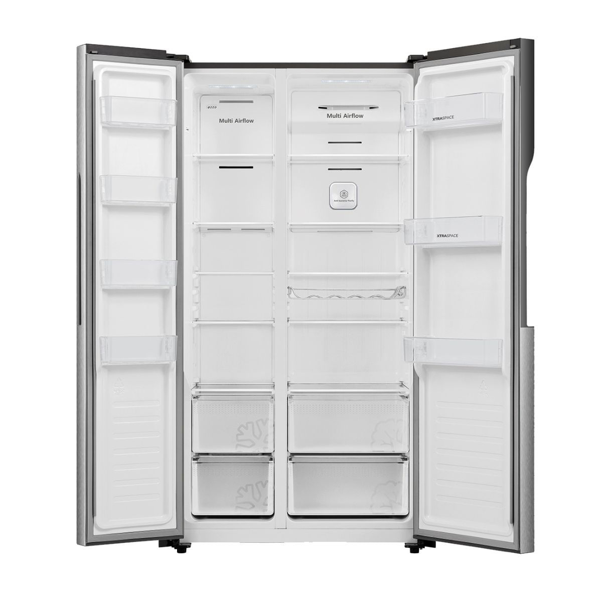 Frigorífico americano Edesa ESS1832 NF EX No Frost 519L E plateado 180 cm interior