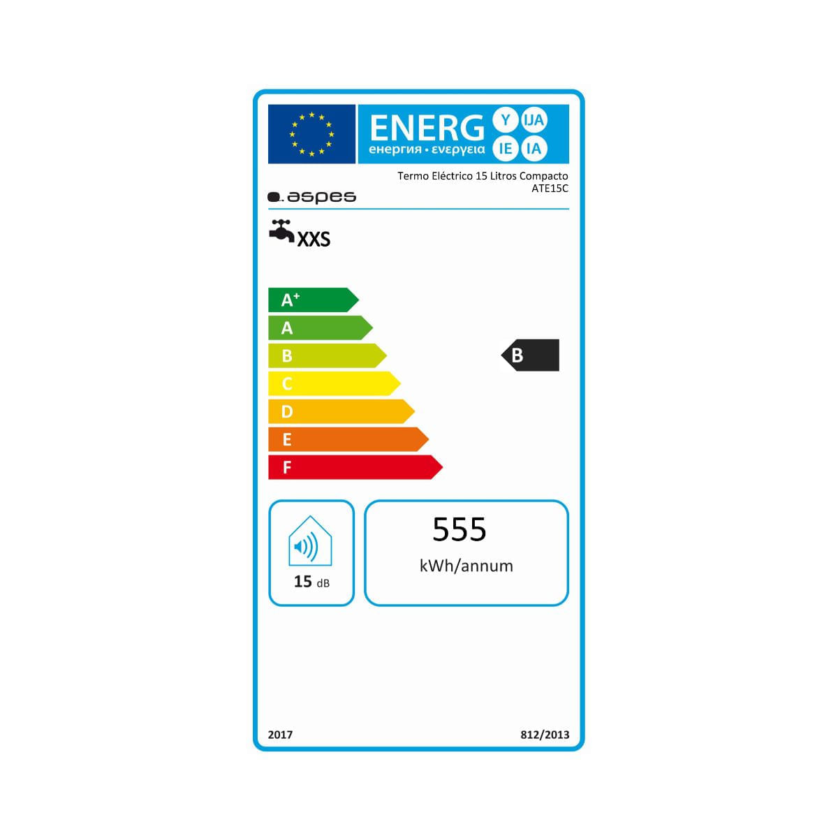 Termo eléctrico Aspes ATE15C 1500W 15L B blanco 38,4x37,2x33,7 cm