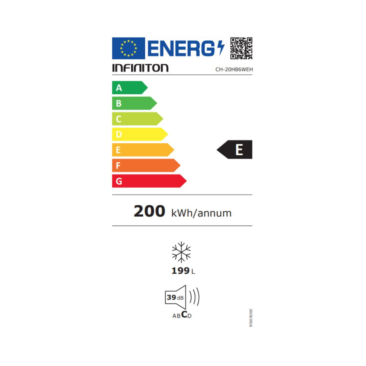 Termo eléctrico Infiniton CAS3HV150L 150L 2000W control mecánico blanco Ø46x140,8 cm etiqueta energética